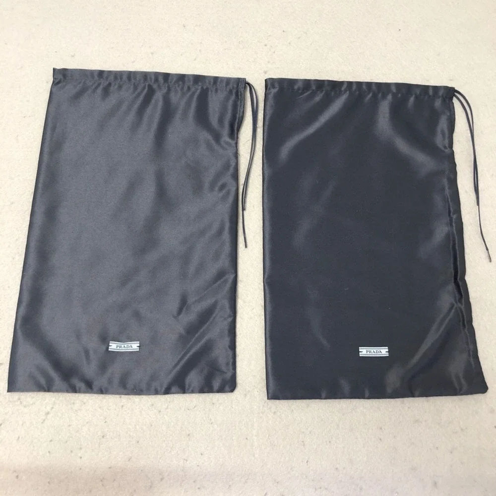 Prada Storage Box and Dust Bag Set Black Saffiano Texture Set 10x8x4